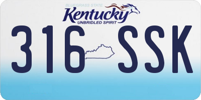 KY license plate 316SSK