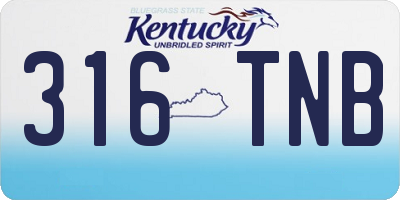 KY license plate 316TNB