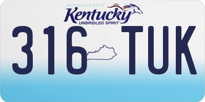 KY license plate 316TUK