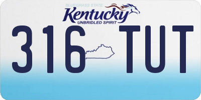 KY license plate 316TUT