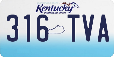KY license plate 316TVA