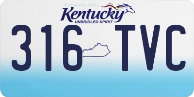 KY license plate 316TVC