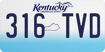 KY license plate 316TVD