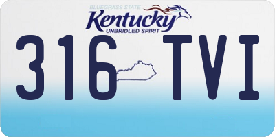 KY license plate 316TVI