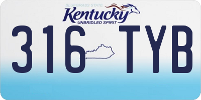 KY license plate 316TYB