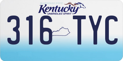 KY license plate 316TYC