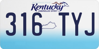 KY license plate 316TYJ