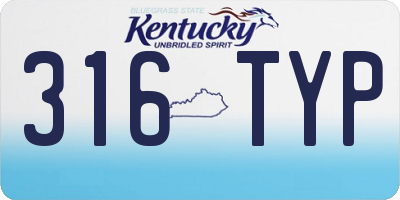 KY license plate 316TYP