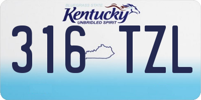 KY license plate 316TZL
