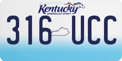 KY license plate 316UCC