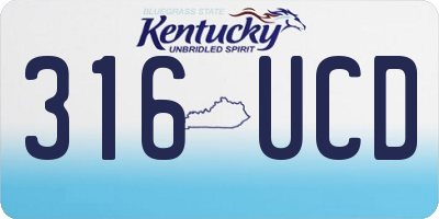 KY license plate 316UCD
