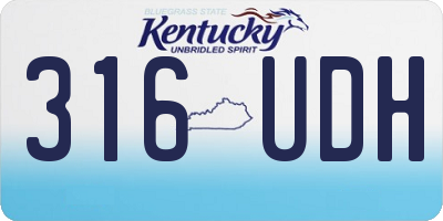 KY license plate 316UDH
