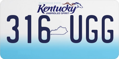 KY license plate 316UGG