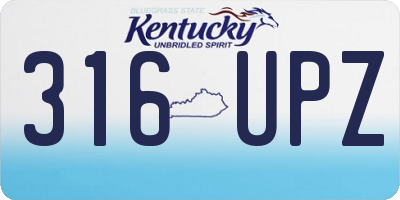 KY license plate 316UPZ