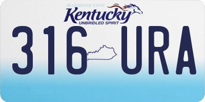 KY license plate 316URA