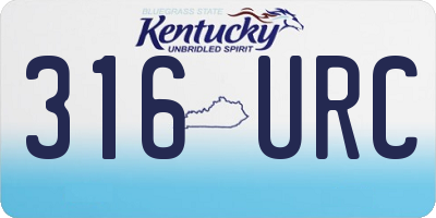 KY license plate 316URC