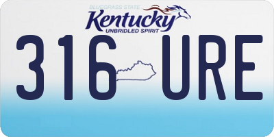 KY license plate 316URE
