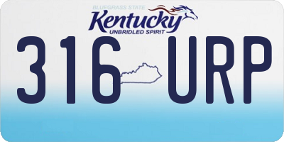 KY license plate 316URP