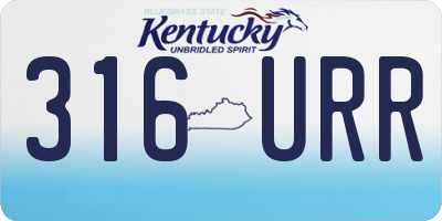 KY license plate 316URR