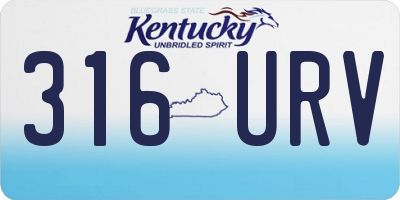 KY license plate 316URV