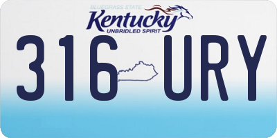 KY license plate 316URY