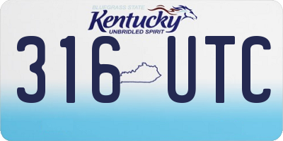 KY license plate 316UTC
