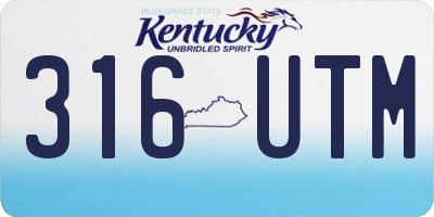 KY license plate 316UTM