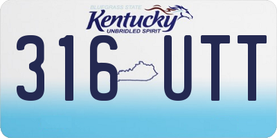 KY license plate 316UTT
