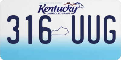 KY license plate 316UUG