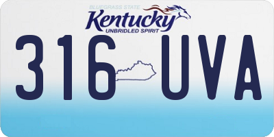 KY license plate 316UVA