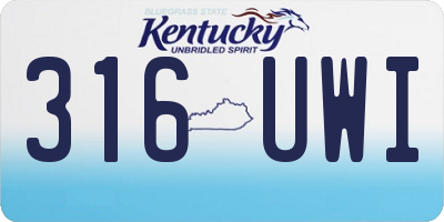 KY license plate 316UWI