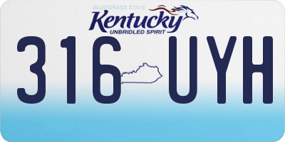 KY license plate 316UYH