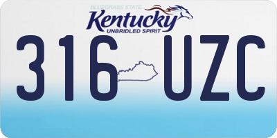 KY license plate 316UZC