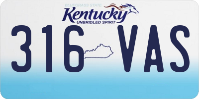 KY license plate 316VAS