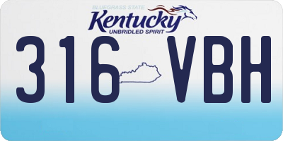KY license plate 316VBH