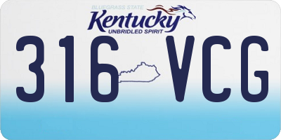 KY license plate 316VCG