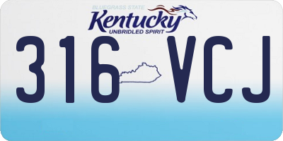 KY license plate 316VCJ