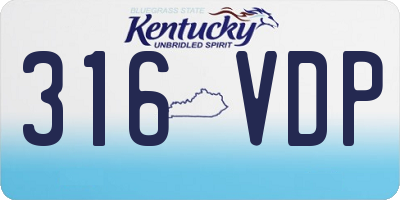 KY license plate 316VDP