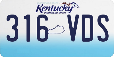 KY license plate 316VDS