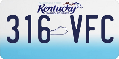 KY license plate 316VFC
