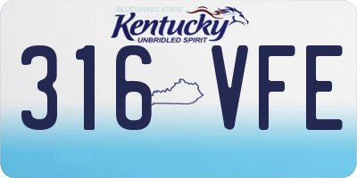 KY license plate 316VFE