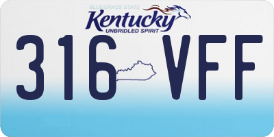 KY license plate 316VFF