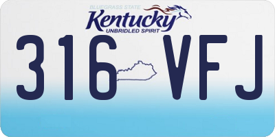 KY license plate 316VFJ