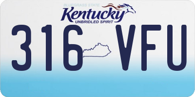 KY license plate 316VFU