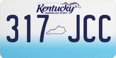 KY license plate 317JCC