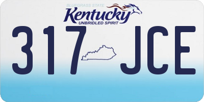 KY license plate 317JCE