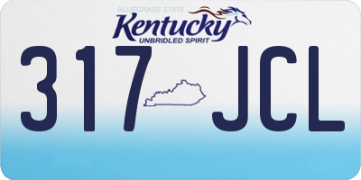 KY license plate 317JCL