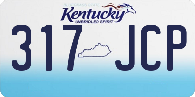 KY license plate 317JCP