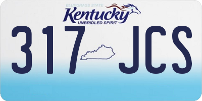 KY license plate 317JCS