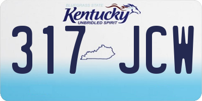 KY license plate 317JCW